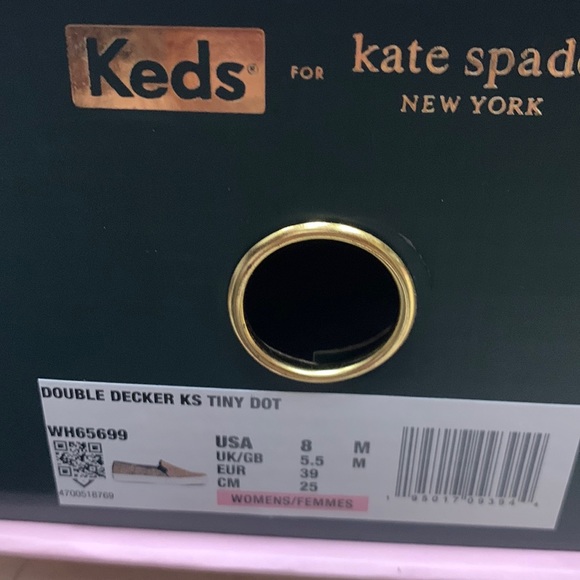 KEDS X KATE SPADE NEW YORK DOUBLE DECKER SLIP ON PONY HAIR TINY DOT PRINT US 8 - Picture 11 of 11